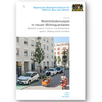 Cover der Broschüre Mobilitätskonzepte in neuen Wohnquartieren