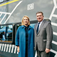 Vorstellung des Zuges auf der InnoTrans mit Evelyn Palla, Vorständin Regionalverkehr Deutsche Bahn AG, und Bayerns Verkehrsminister Christian Bernreiter