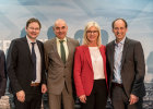 Staatsminister Dr. Hans Reichhart mit den Abgeordneten Jürgen Mistol, MdL, Ulrike Scharf, MdL, Martin Wagle, MdL