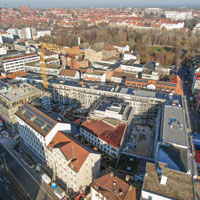 Baustelle an der Flaschenhofstraße in Nürnberg
