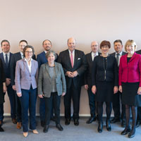Gruppenfoto der Teilnehmer der Bauministerkonferenz in Berlin