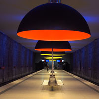 Beispiel für einen Münchner U-Bahnhof: U-Bahnhof Westfriedhof